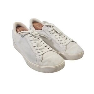 Kizik Madrid Canvas Hands-Free Slip On Sneakers White Mens 7.5‎ Womens 9 G3FC